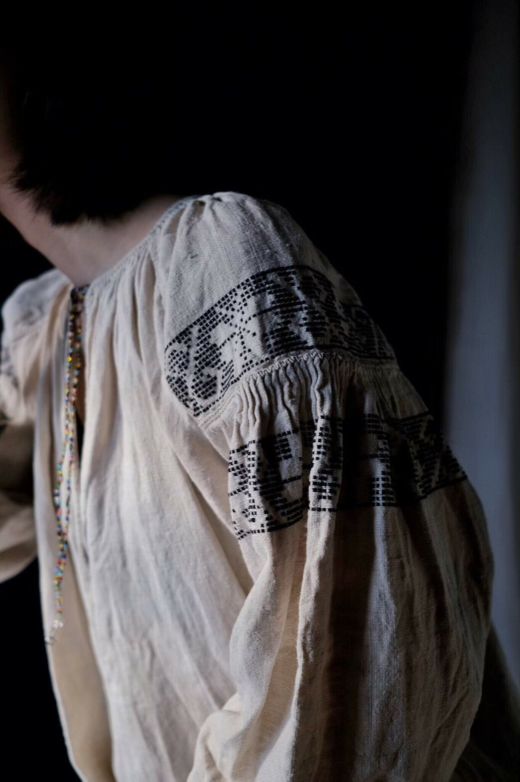 1930’s Ukrainian Hand Embroidered Hemp Dress / 烏克蘭手工刺繡麻質洋裝