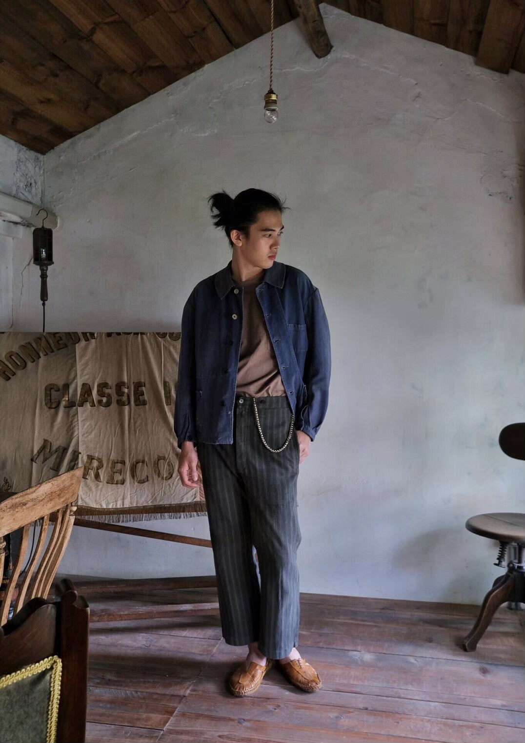 1940’s "Au Molinel" Linen Work Jacket / 法國工作外套
