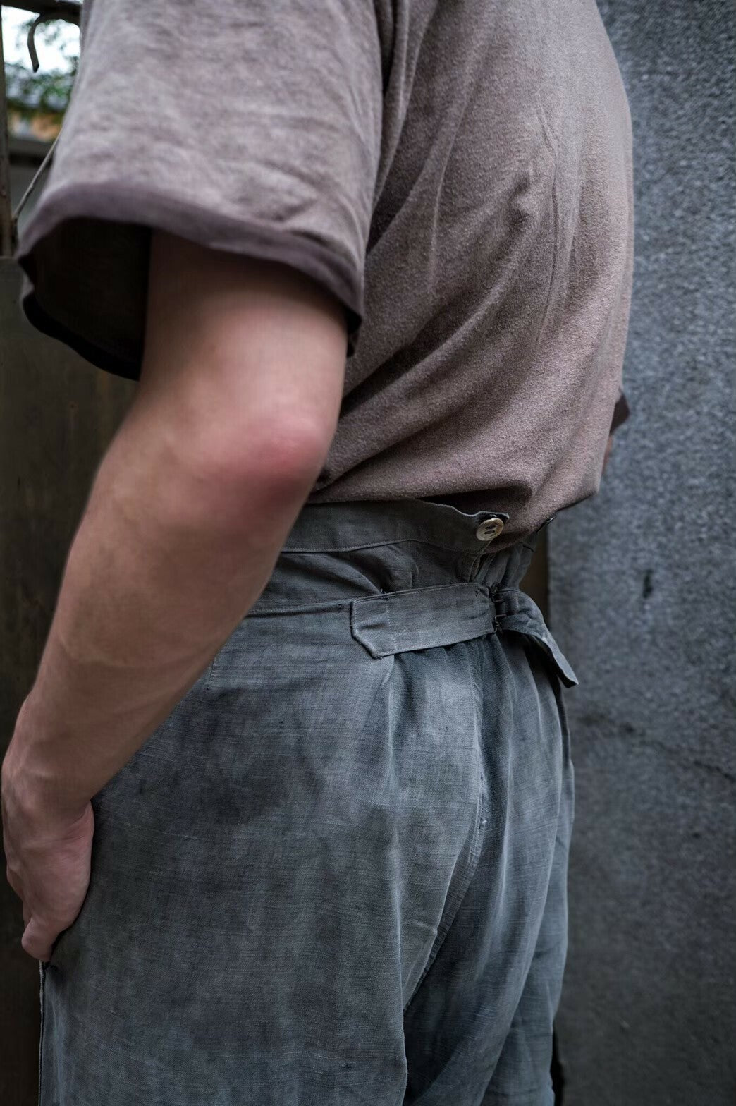 1940’s French Military Bourgeron Trousers / 法國軍用麻料長褲
