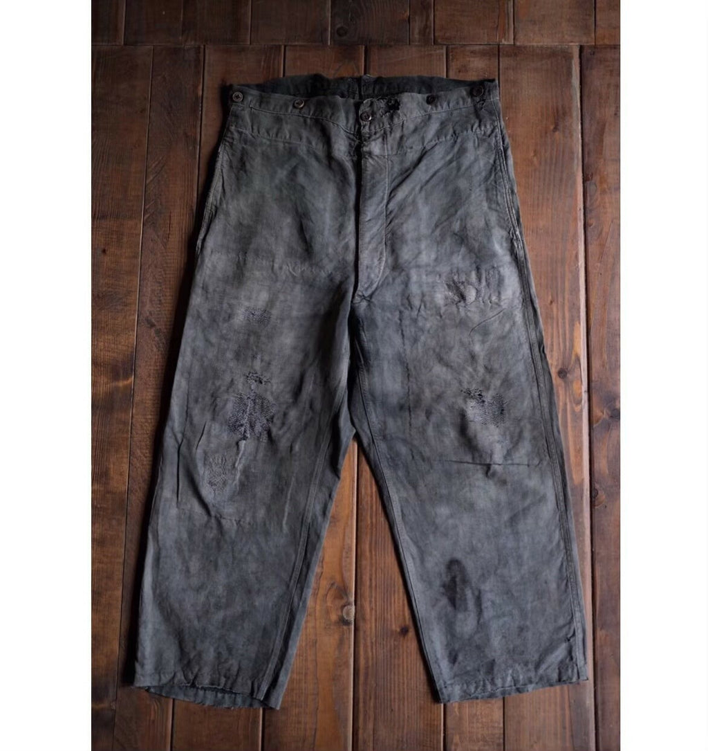 1940’s French Military Bourgeron Trousers / 法國軍用麻料長褲
