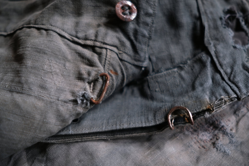 1940’s French Military Bourgeron Trousers / 法國軍用麻料長褲