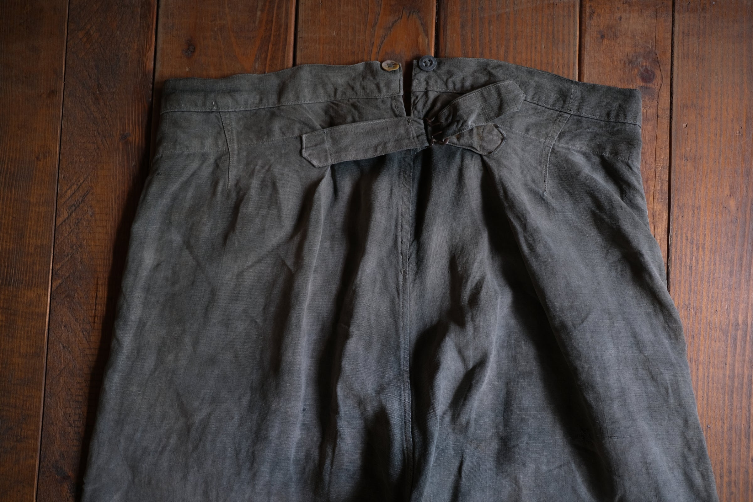 1940’s French Military Bourgeron Trousers / 法國軍用麻料長褲