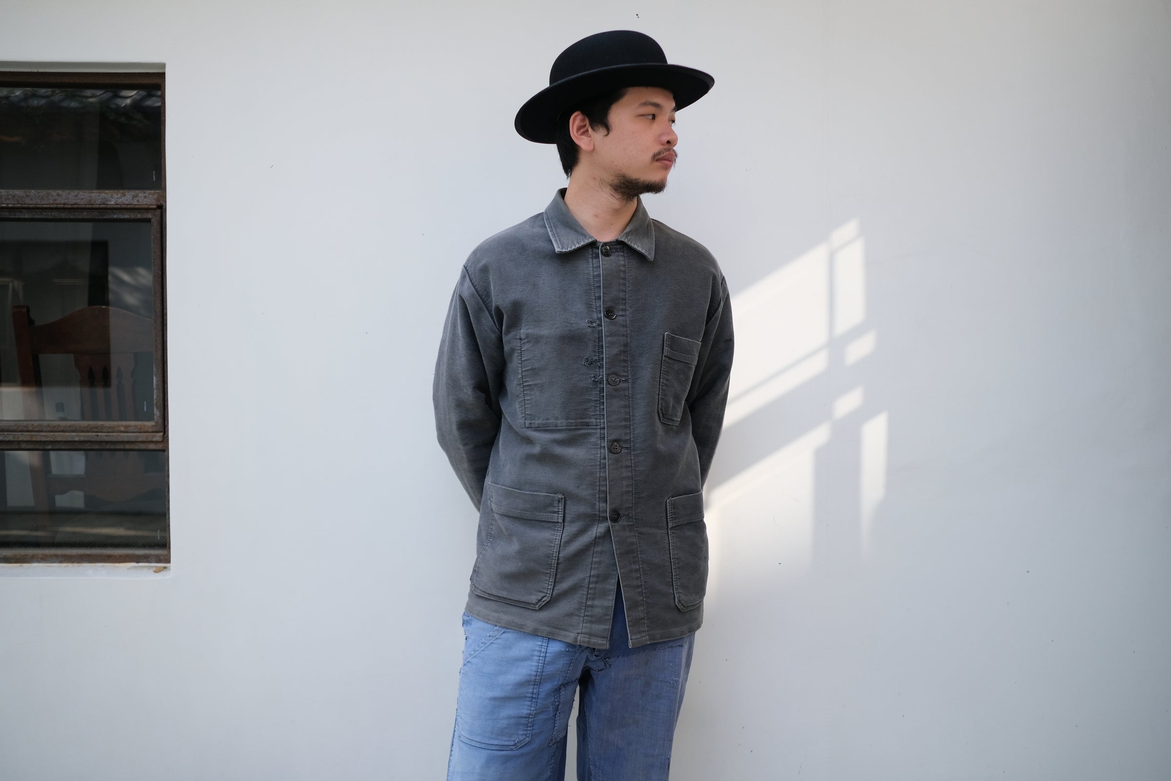 1960’s French Moleskin Work Jacket / 法國黑色工作外套