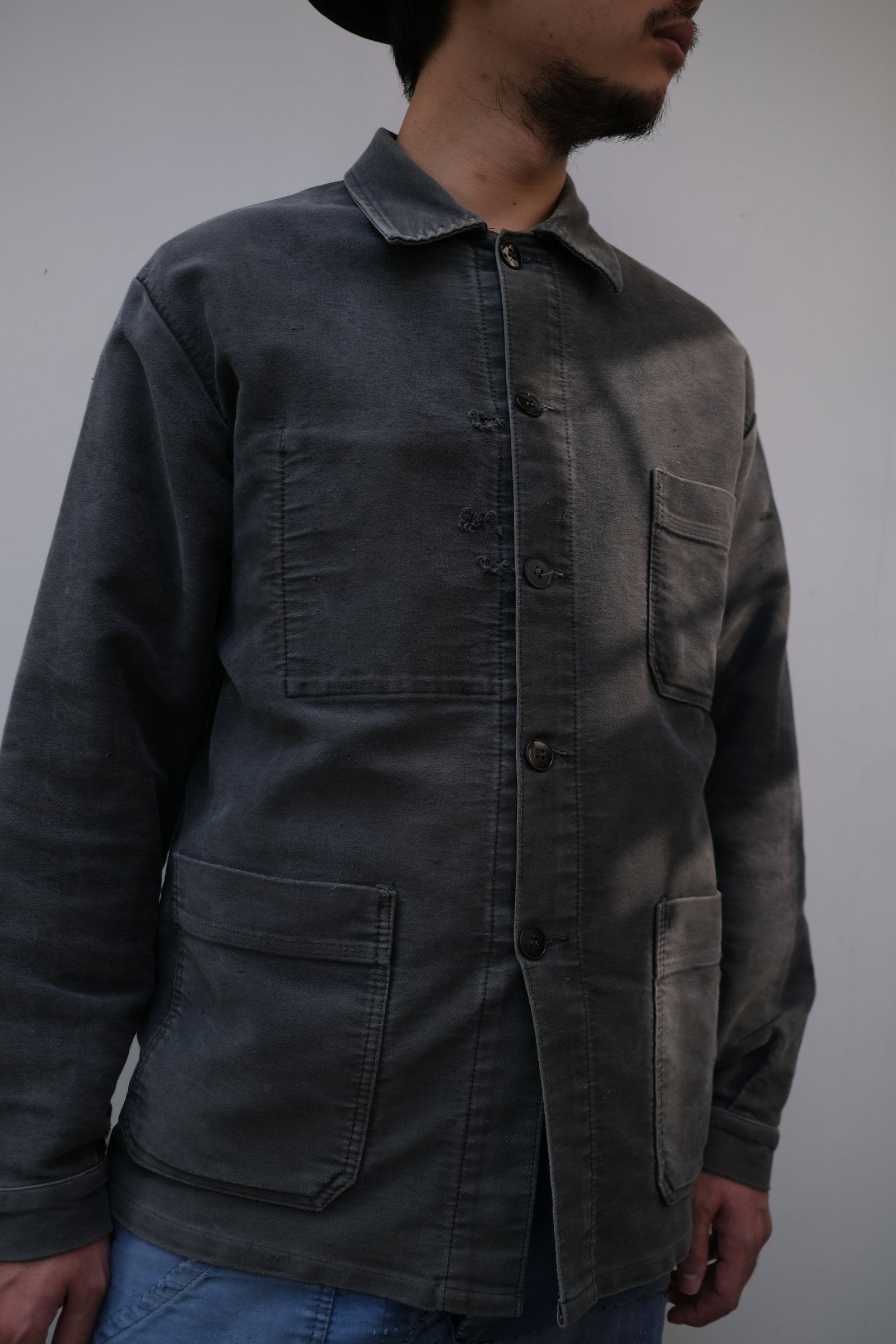 1960’s French Moleskin Work Jacket / 法國黑色工作外套