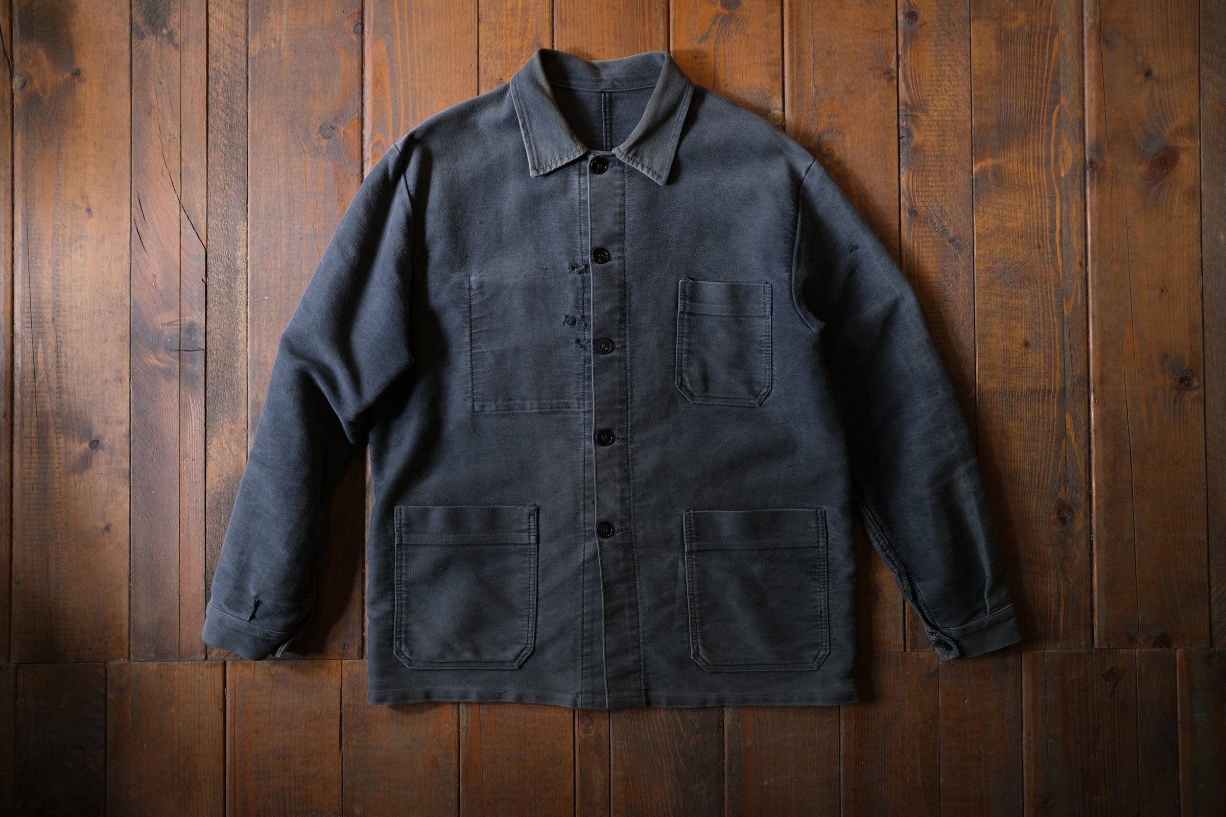 1960’s French Moleskin Work Jacket / 法國黑色工作外套