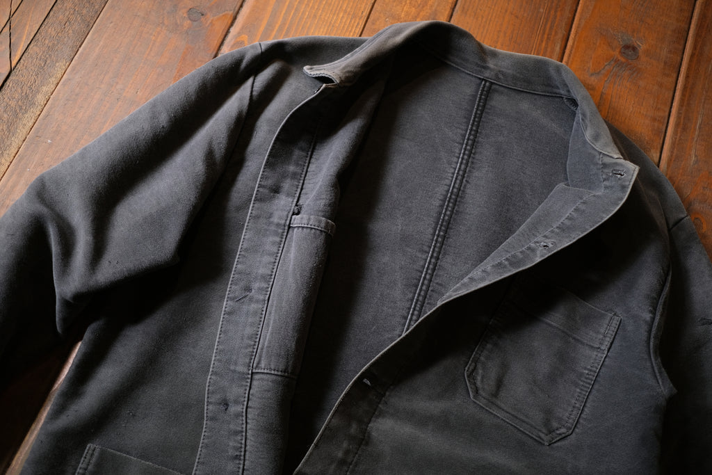 1960’s French Moleskin Work Jacket / 法國黑色工作外套
