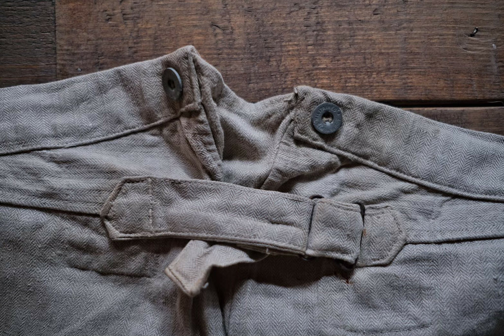 1930’s French Military Bourgeron Trousers / 法國軍用麻料長褲