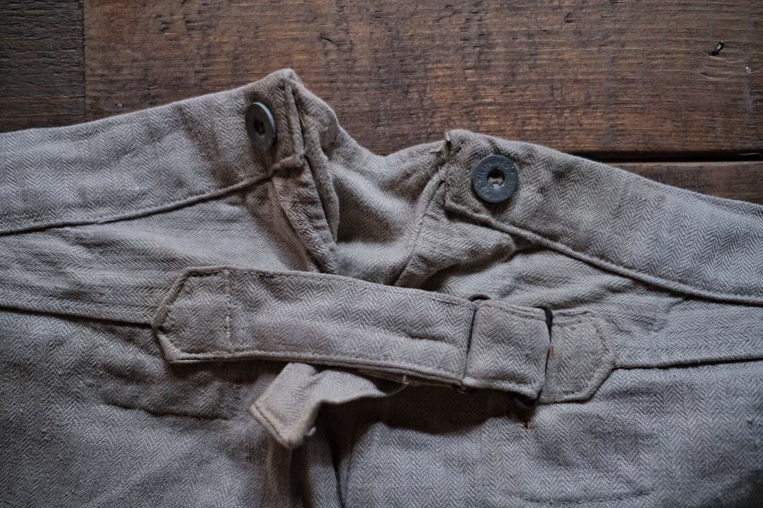 1930’s French Military Bourgeron Trousers / 法國軍用麻料長褲