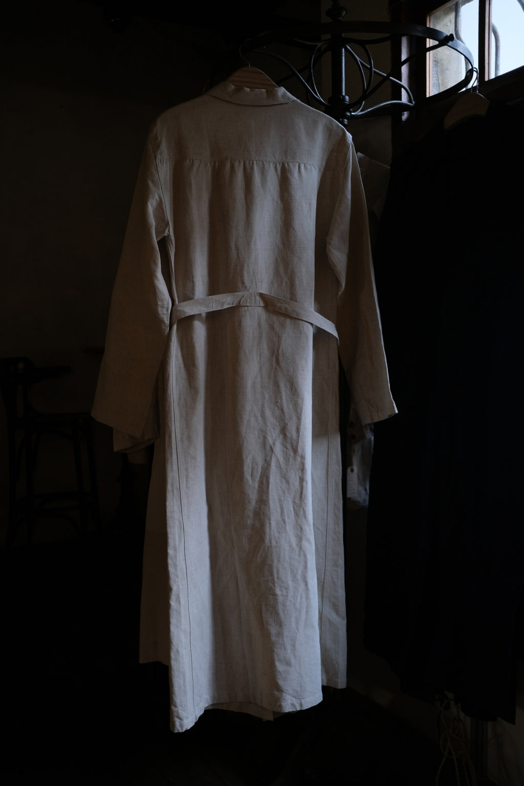 1950's French Military Hospital Nurse Coat / 法軍醫療亞麻大衣