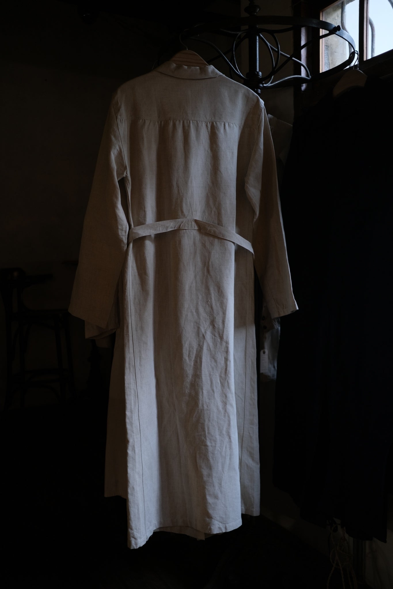 1950's French Military Hospital Nurse Coat / 法軍醫療亞麻大衣