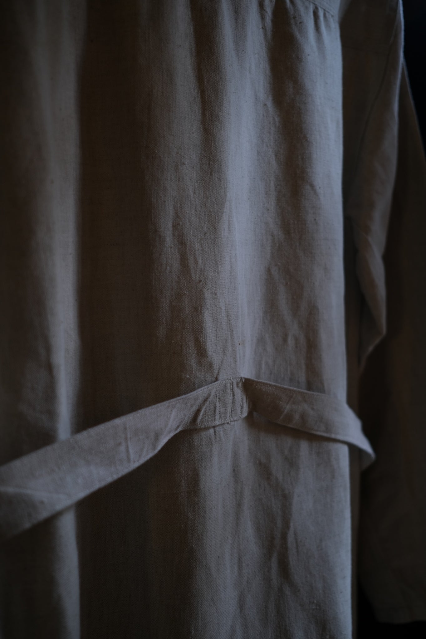 1950's French Military Hospital Nurse Coat / 法軍醫療亞麻大衣
