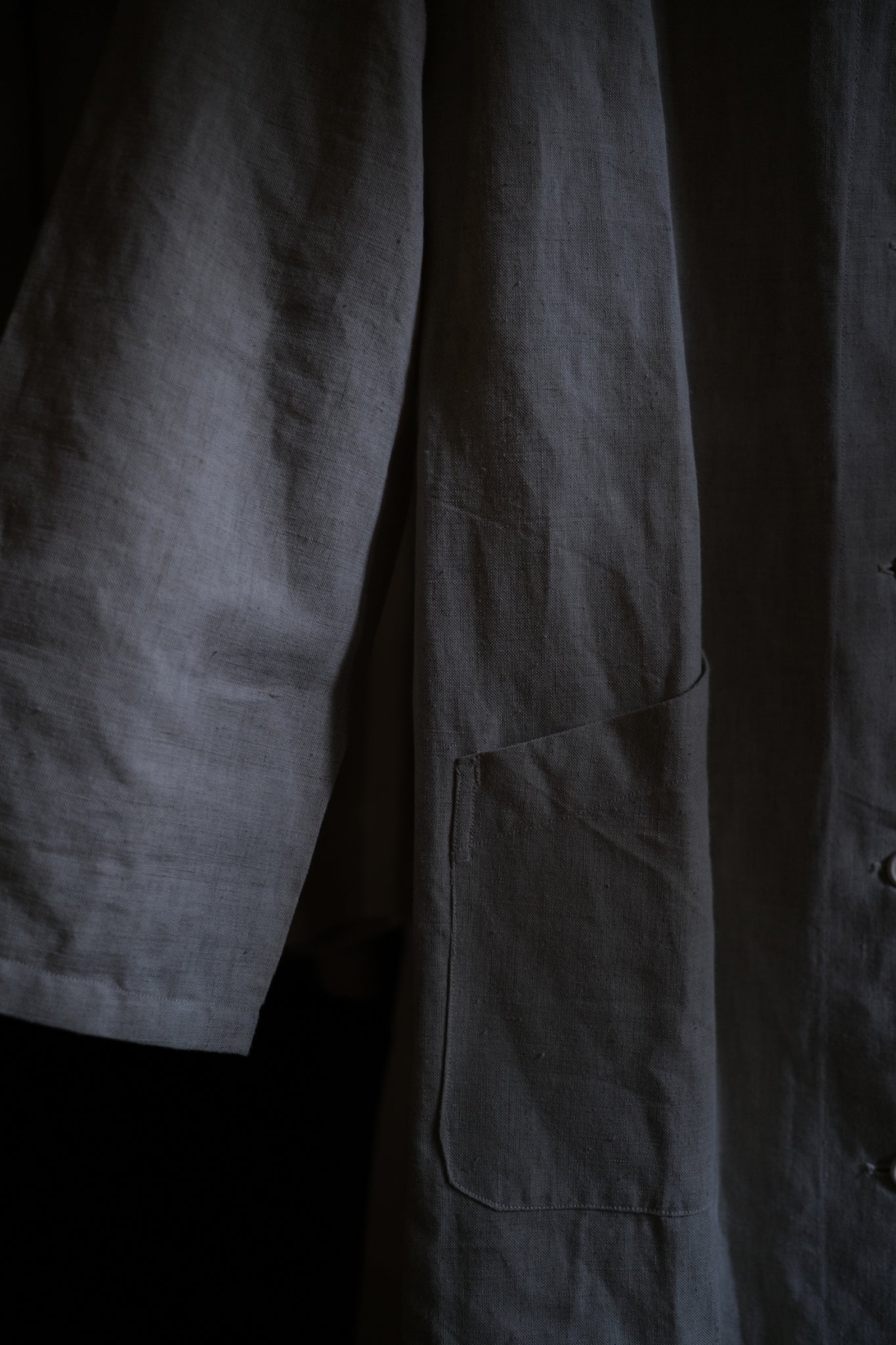 1950's French Military Hospital Nurse Coat / 法軍醫療亞麻大衣