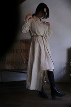 1950's French Military Hospital Nurse Coat / 法軍醫療亞麻大衣