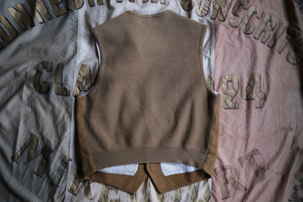1940-1950's French Wool Hunting Vest / 法國羊毛狩獵背心