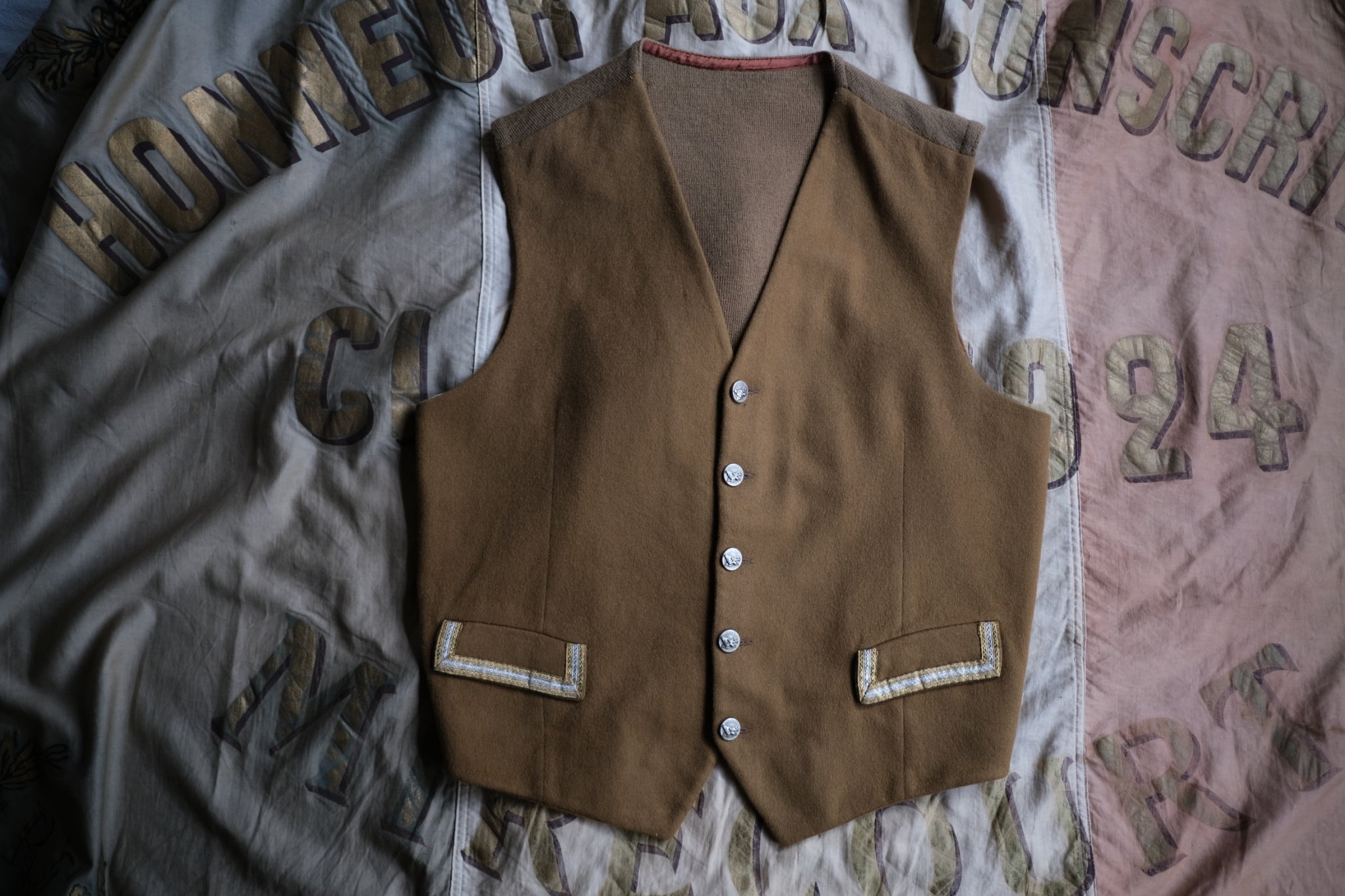 1940-1950's French Wool Hunting Vest / 法國羊毛狩獵背心