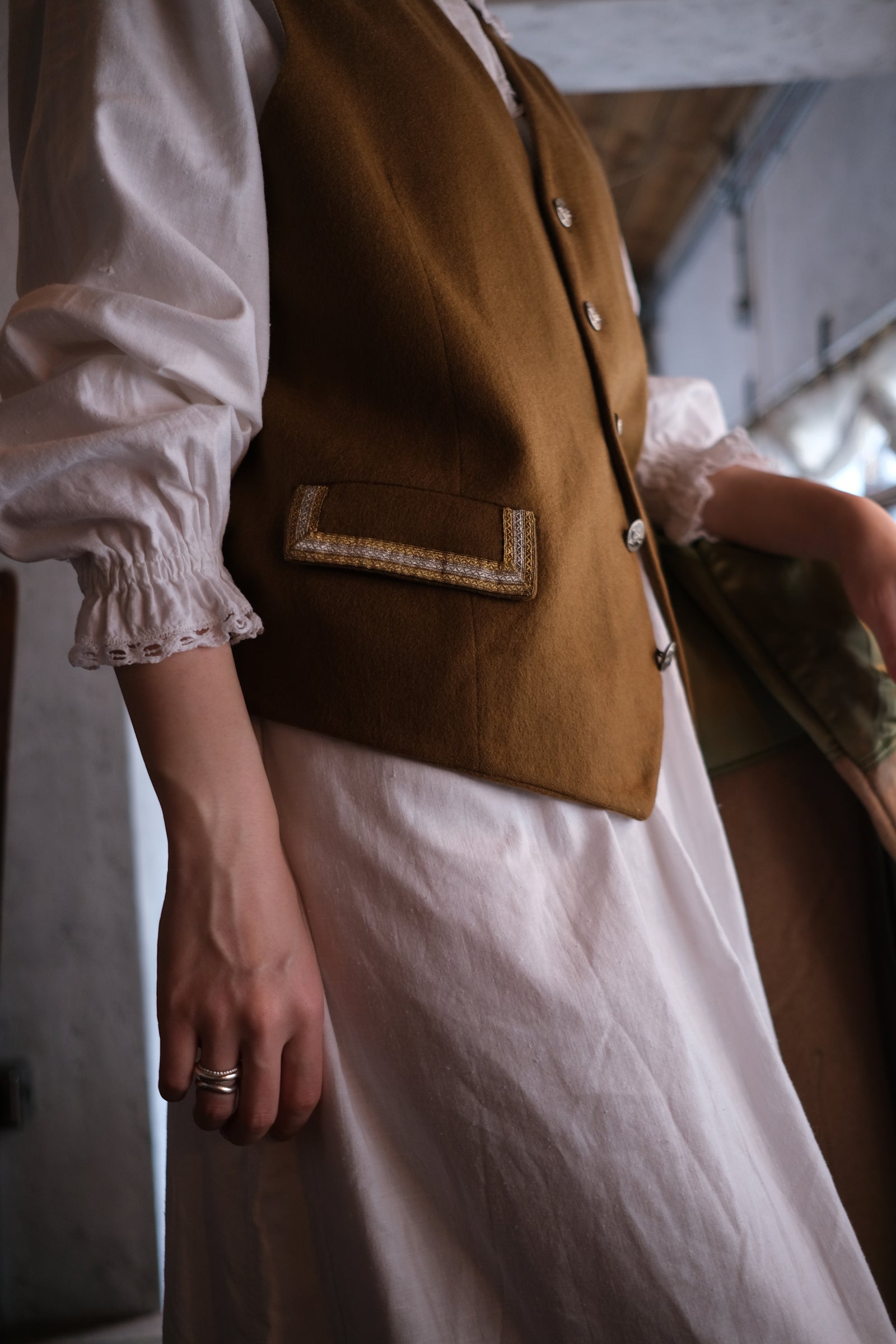 1940-1950's French Wool Hunting Vest / 法國羊毛狩獵背心