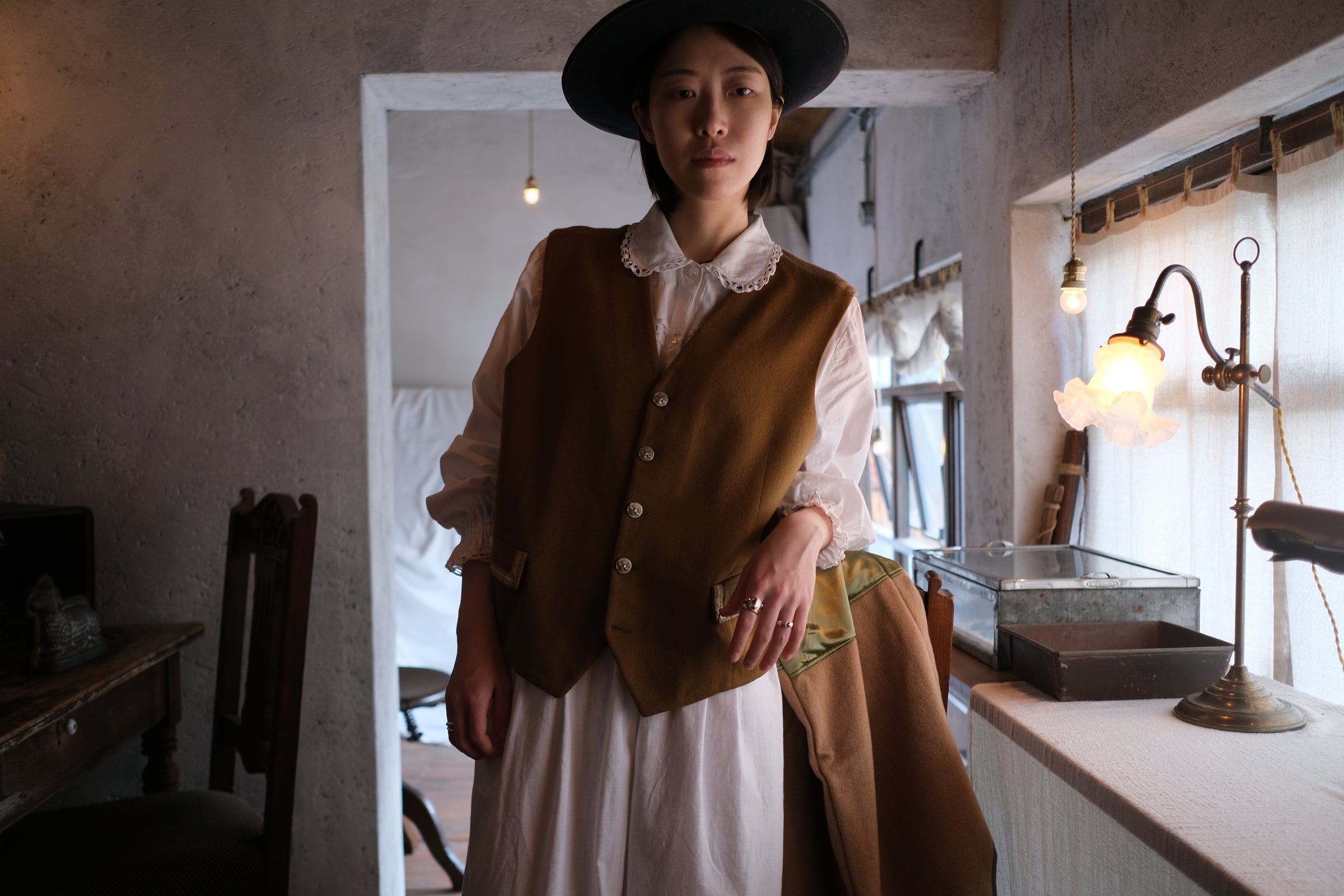1940-1950's French Wool Hunting Vest / 法國羊毛狩獵背心