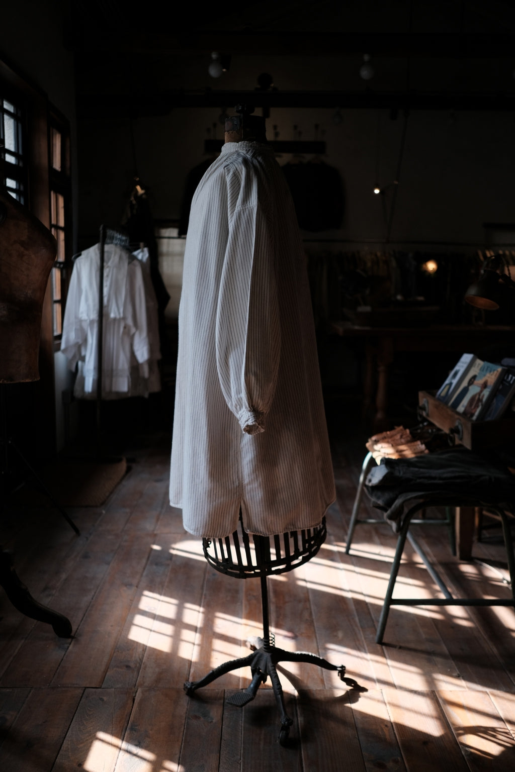 1940’ Germany Indigo Stripe Work Smock / 德國工作罩衫