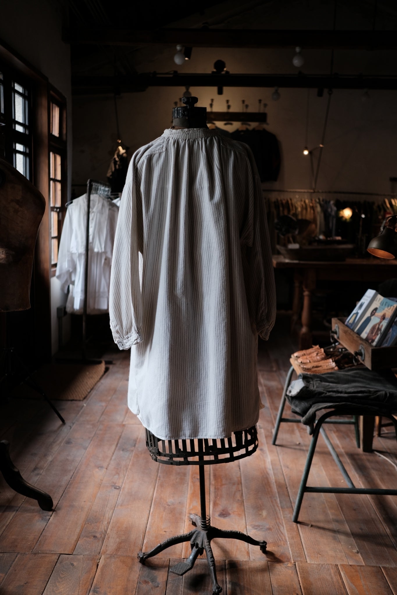 1940’ Germany Indigo Stripe Work Smock / 德國工作罩衫