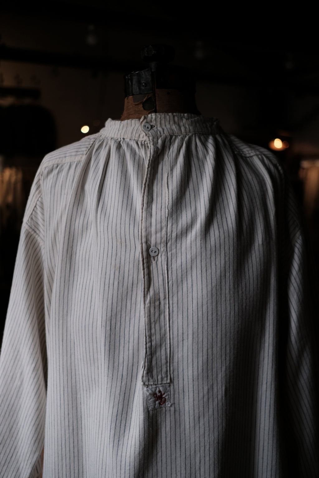1940’ Germany Indigo Stripe Work Smock / 德國工作罩衫