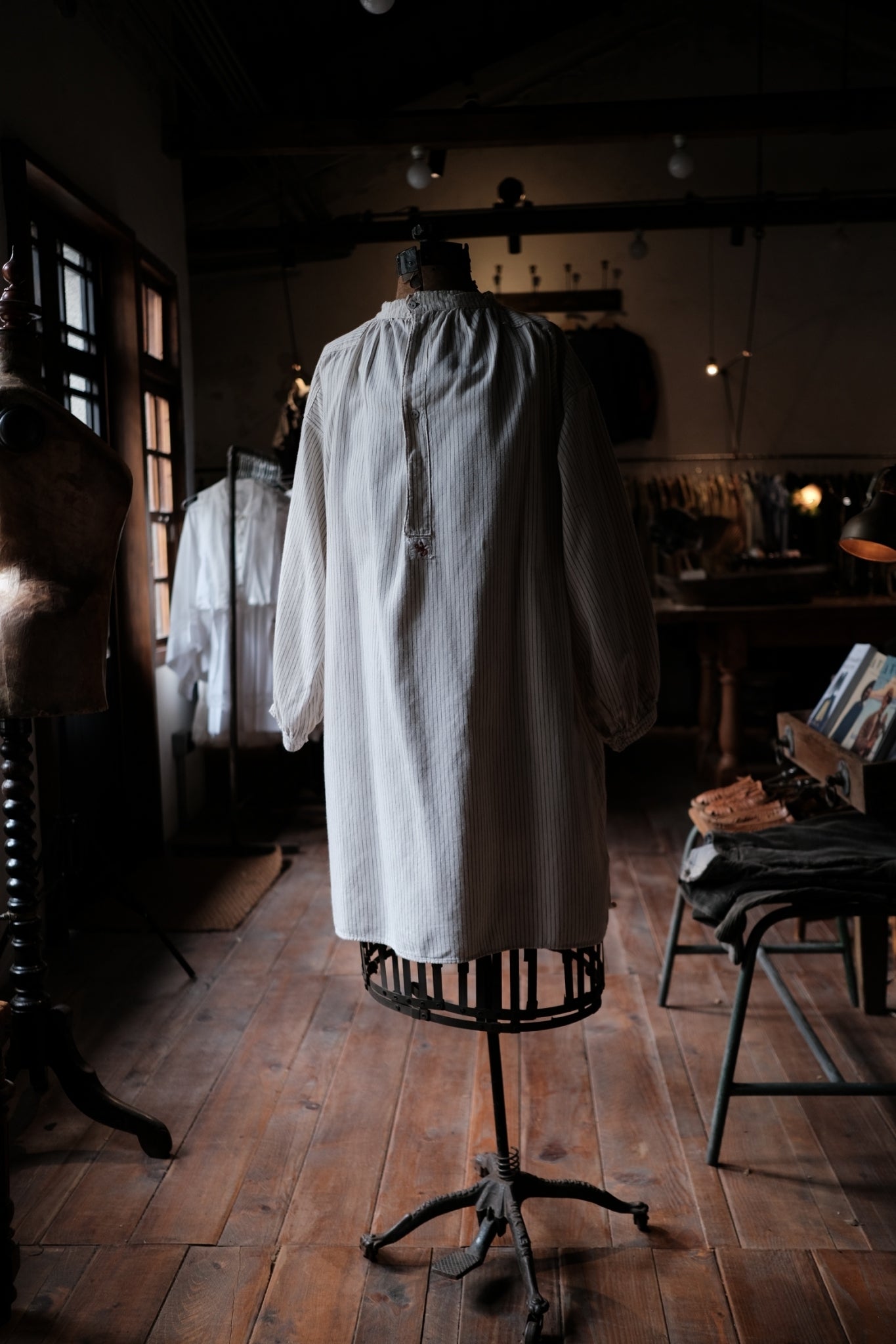 1940’ Germany Indigo Stripe Work Smock / 德國工作罩衫