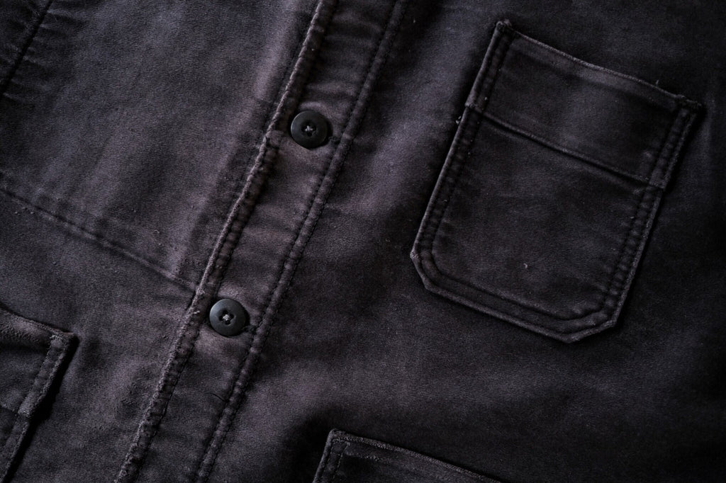 1950 - 1960’s  French Black Moleskin Work Jacket / 法國黑色工作外套