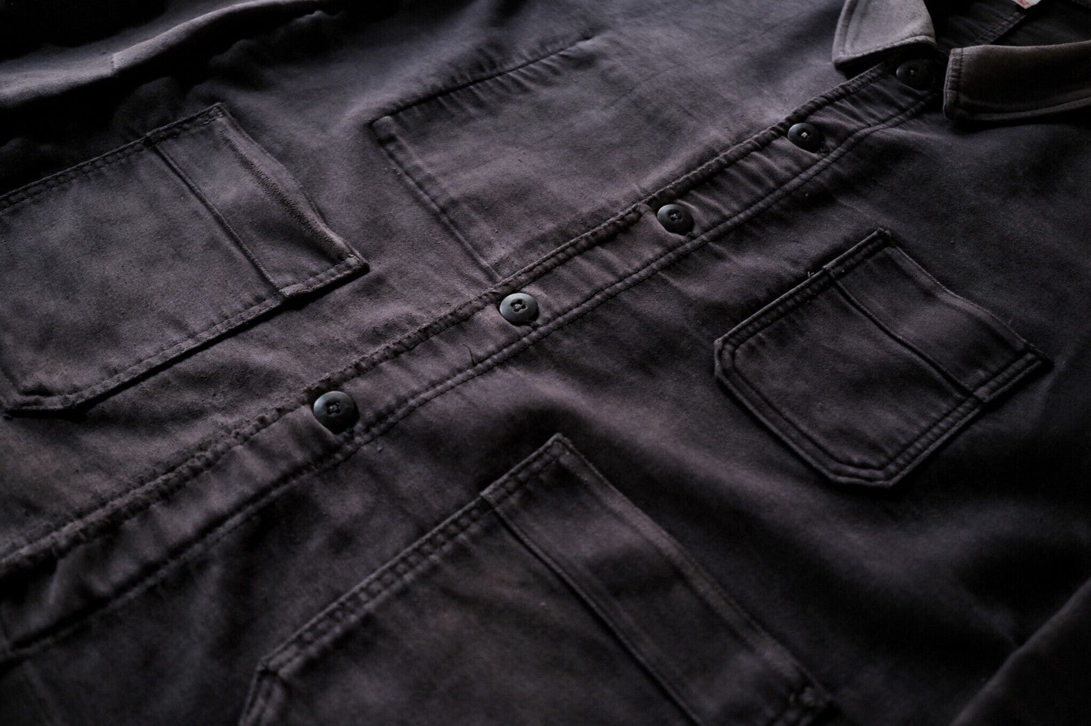1950 - 1960’s  French Black Moleskin Work Jacket / 法國黑色工作外套