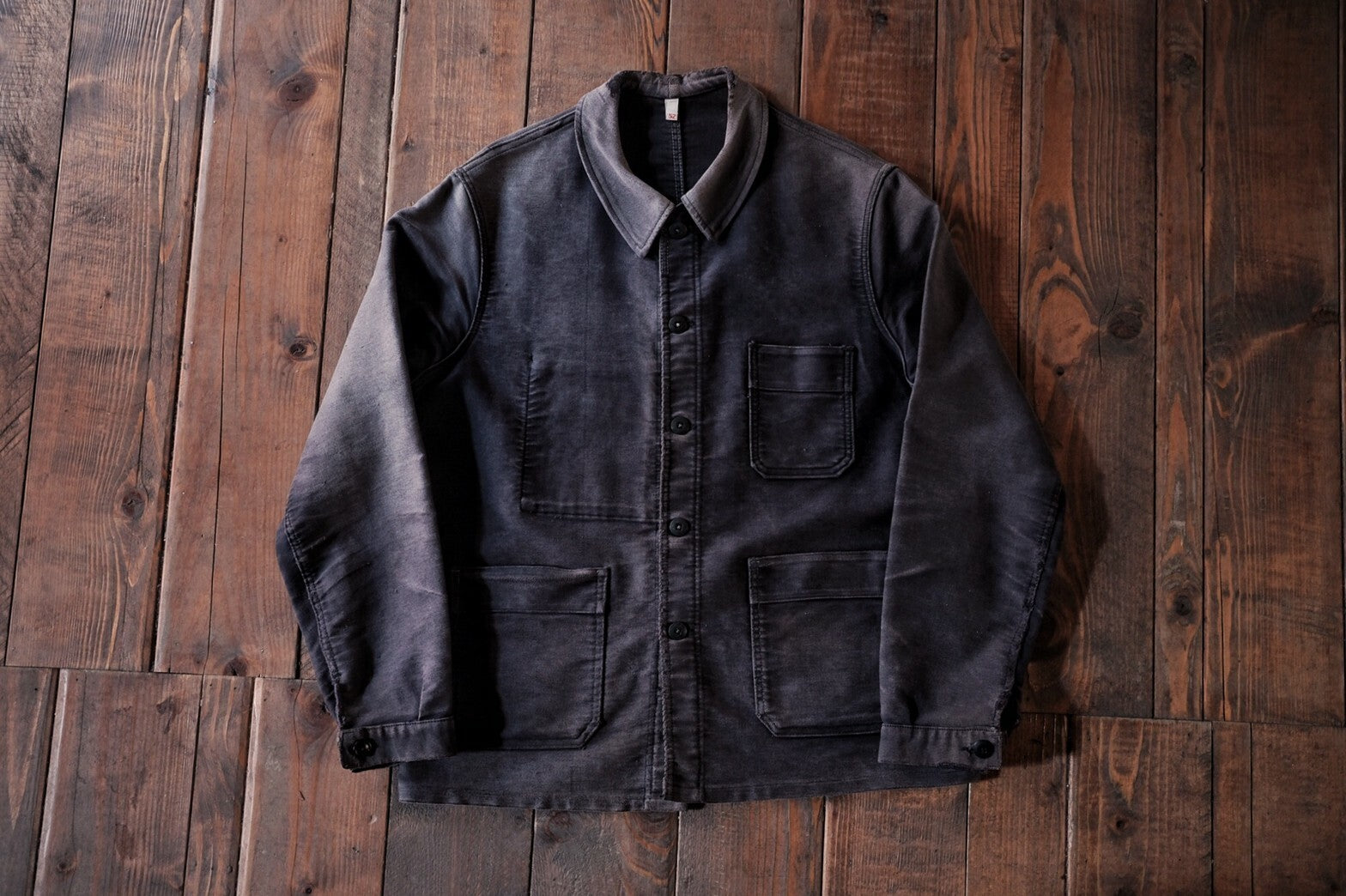 1950 - 1960’s  French Black Moleskin Work Jacket / 法國黑色工作外套