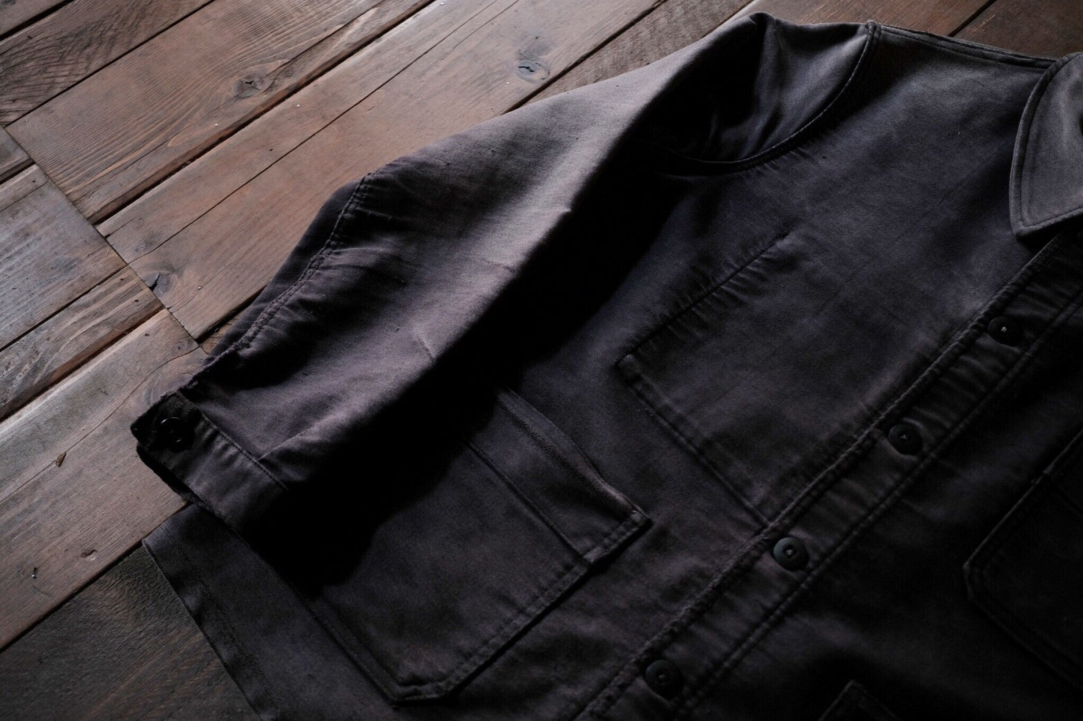 1950 - 1960’s  French Black Moleskin Work Jacket / 法國黑色工作外套