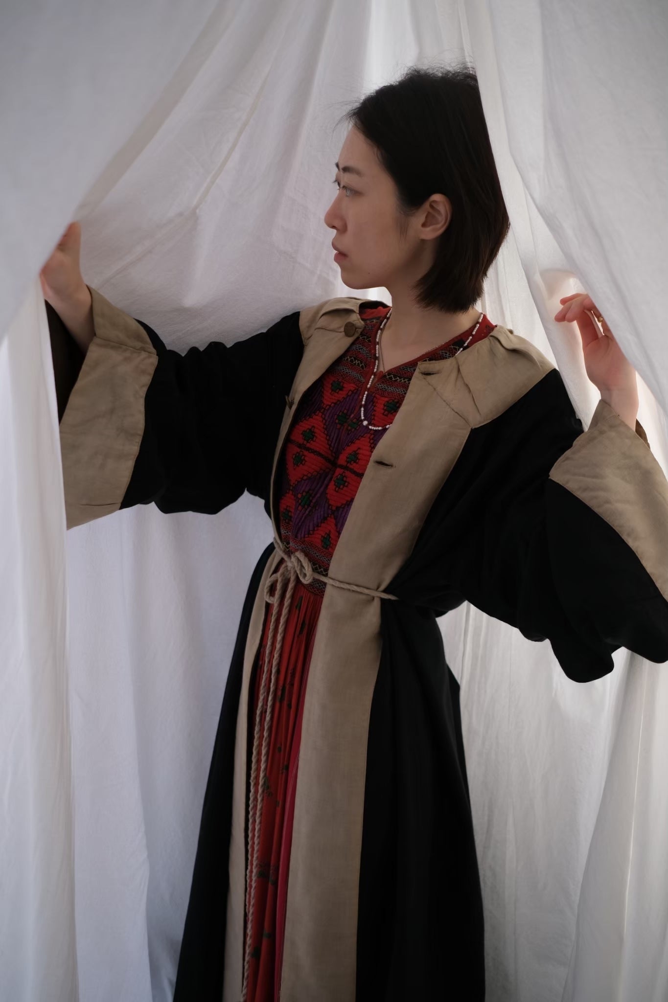 1910-20’s American Edwardian Rope Belted Coat / 美國繩束帶大衣