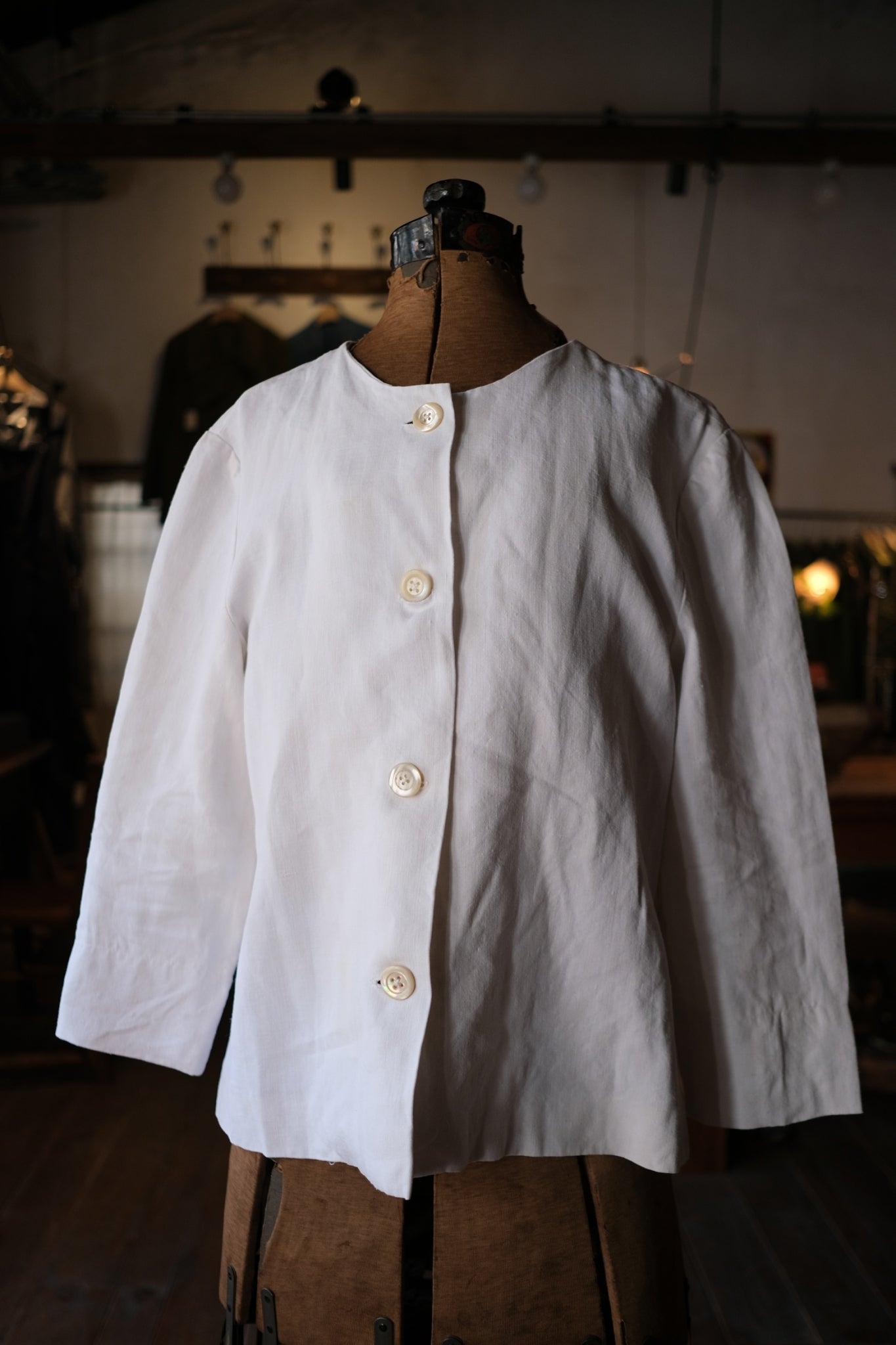 1930-40’s French Home made Linen Jacket / 法國自製亞麻夾克