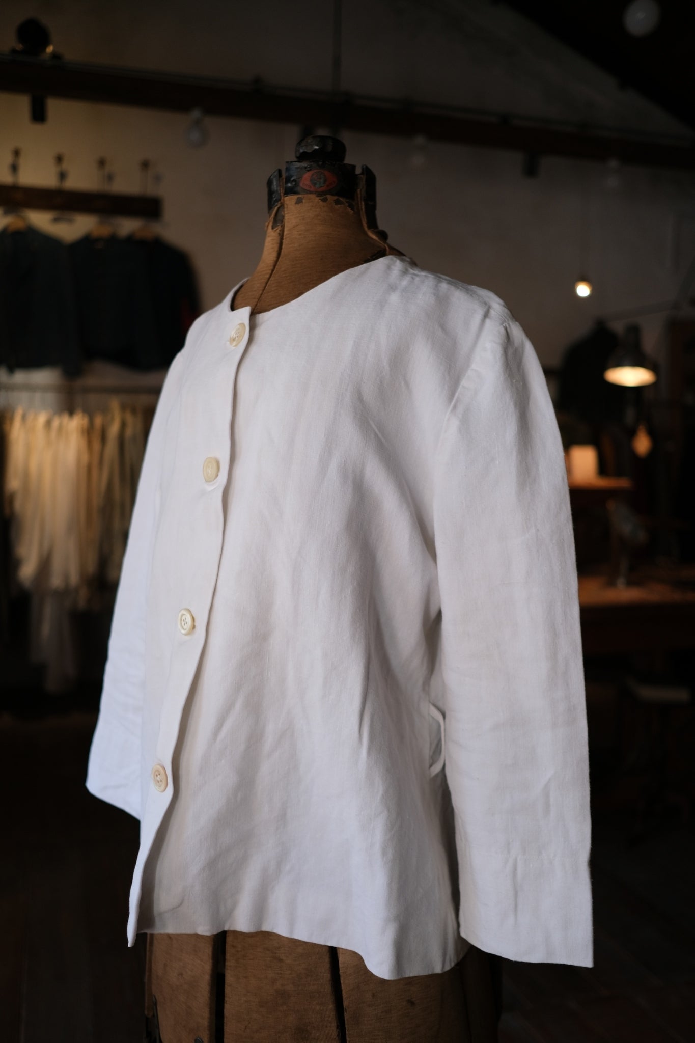 1930-40’s French Home made Linen Jacket / 法國自製亞麻夾克