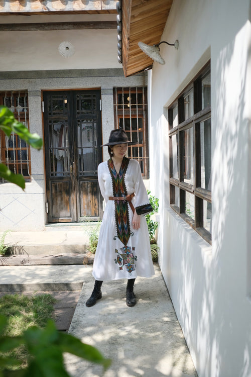 "Habesha Kemis'' Ethiopian Embroidered Folk Dress / 衣索比亞傳統刺繡洋裝