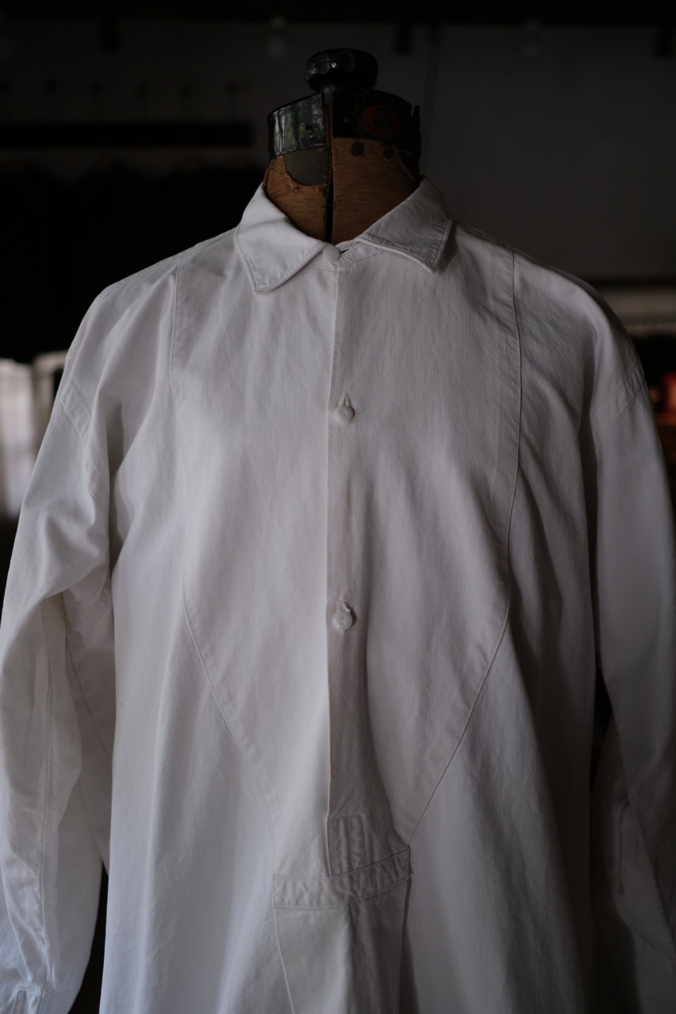 1900-1910’s French Farmer Linen Shirt / 法國農夫麻料衫