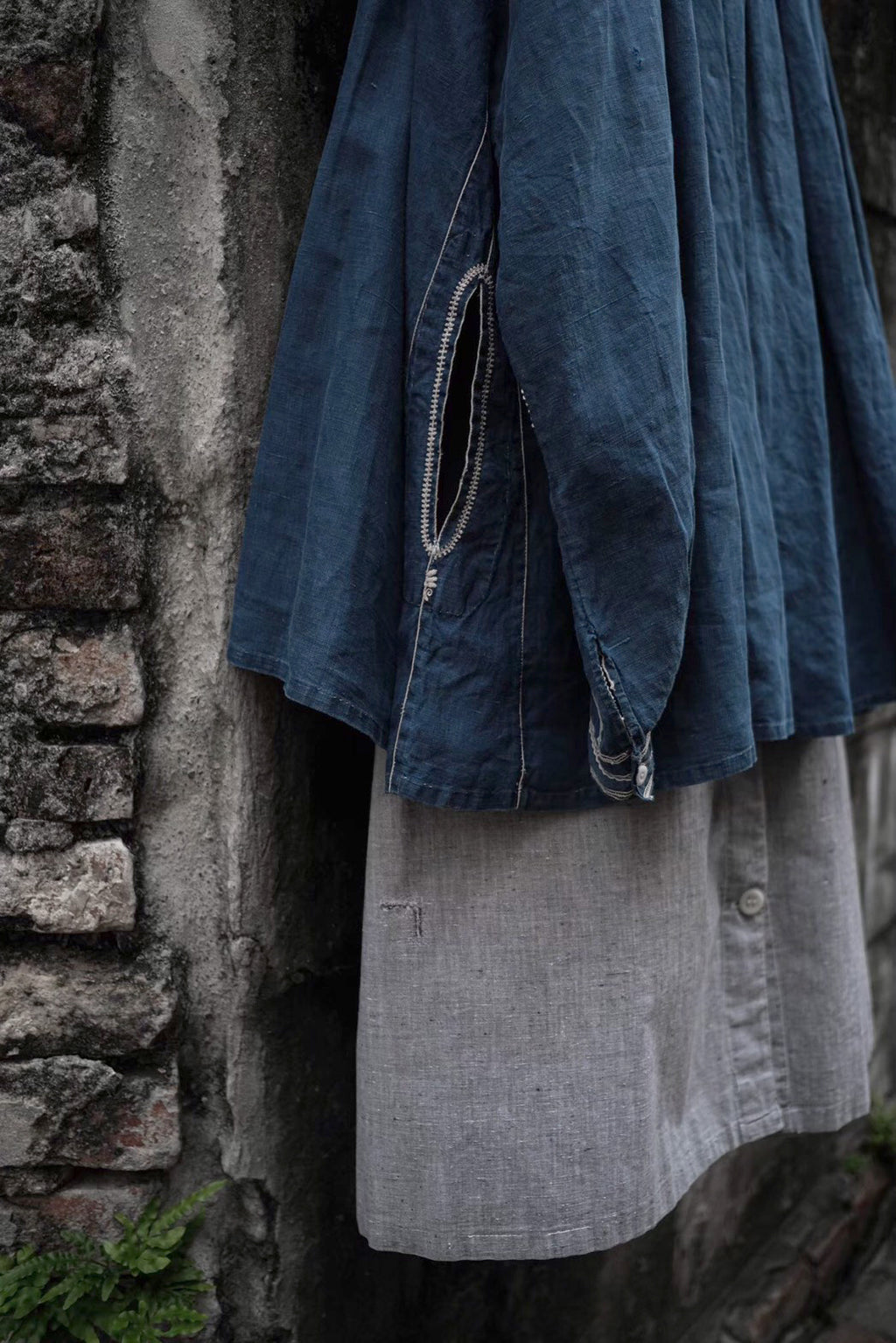 Early 20th.C Hand Embroider Farmer Smock / 手工刺繡農用罩衫
