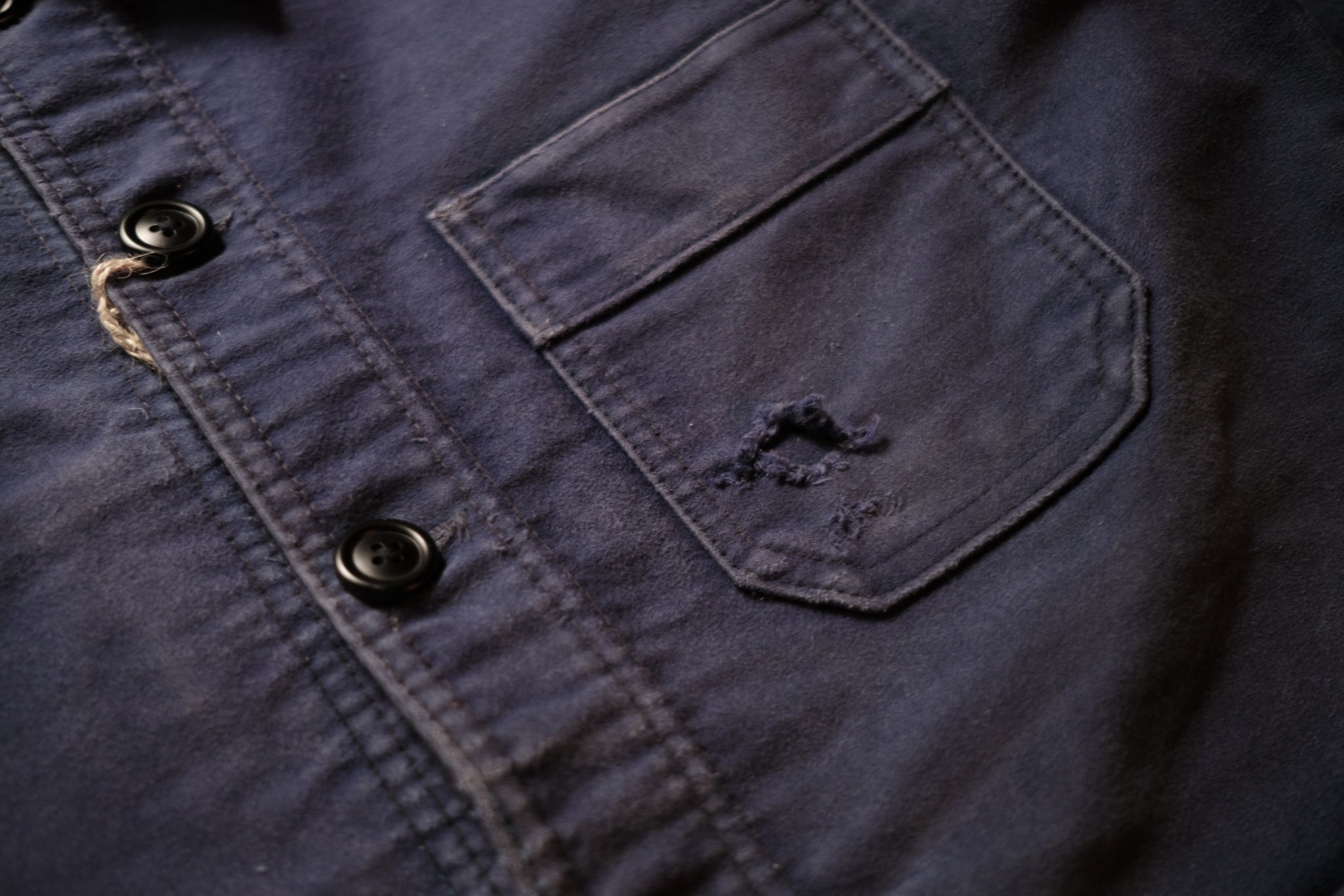 1950's " Le Mont St Michel " French  Moleskin Work Jacket / 法國工作外套