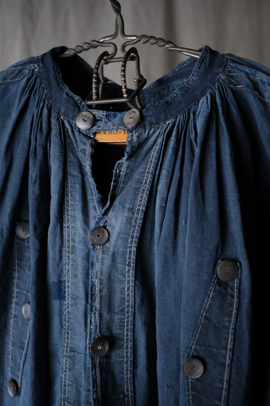Early 20th C. French “Biaude” / French Biaude linen blouse