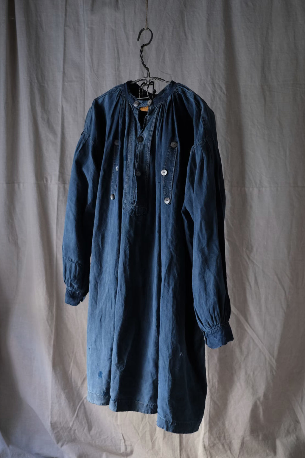 Early 20th C. French “Biaude” / French Biaude linen blouse