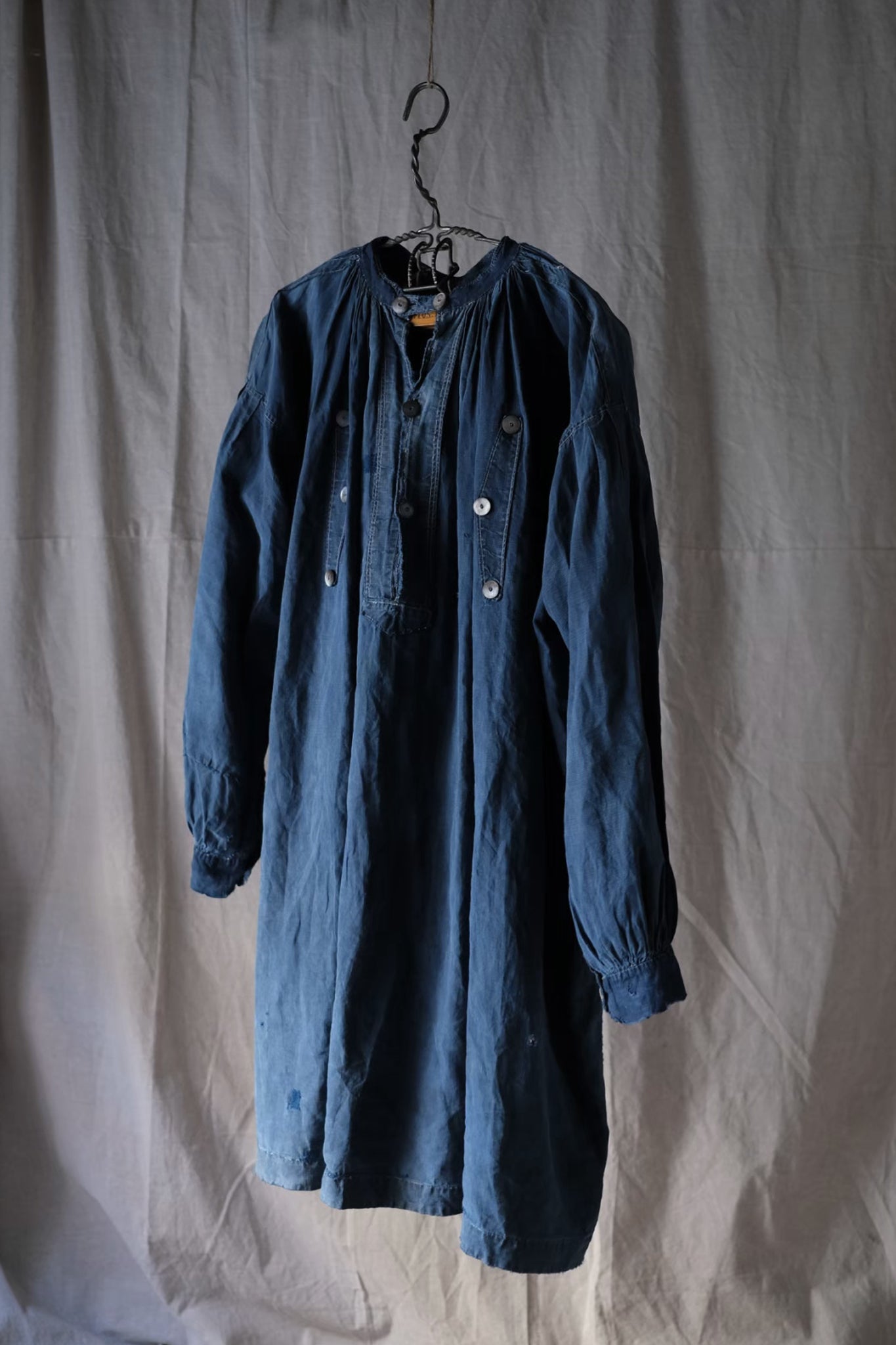 Early 20th C. French “Biaude” / French Biaude linen blouse