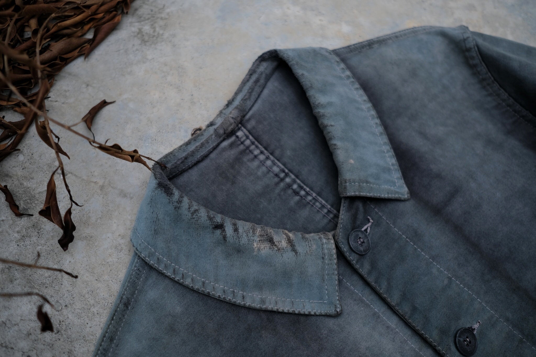 1950's “Dumont d’Urville” French Black Moleskin Work Jacket / 法國黑色工作外套