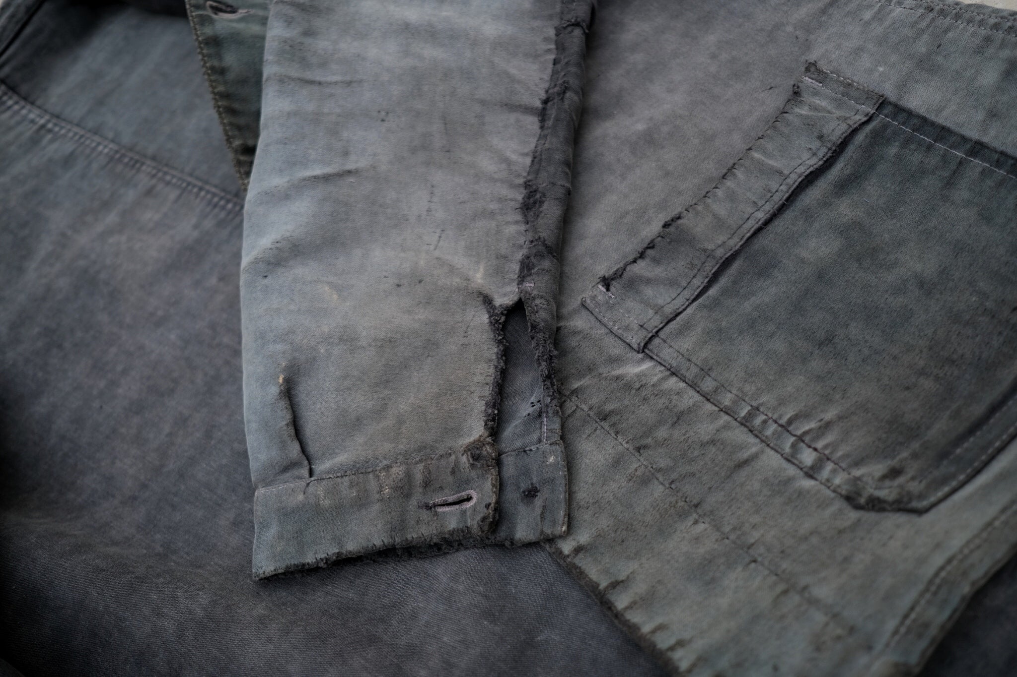 1950's “Dumont d’Urville” French Black Moleskin Work Jacket / 法國黑色工作外套