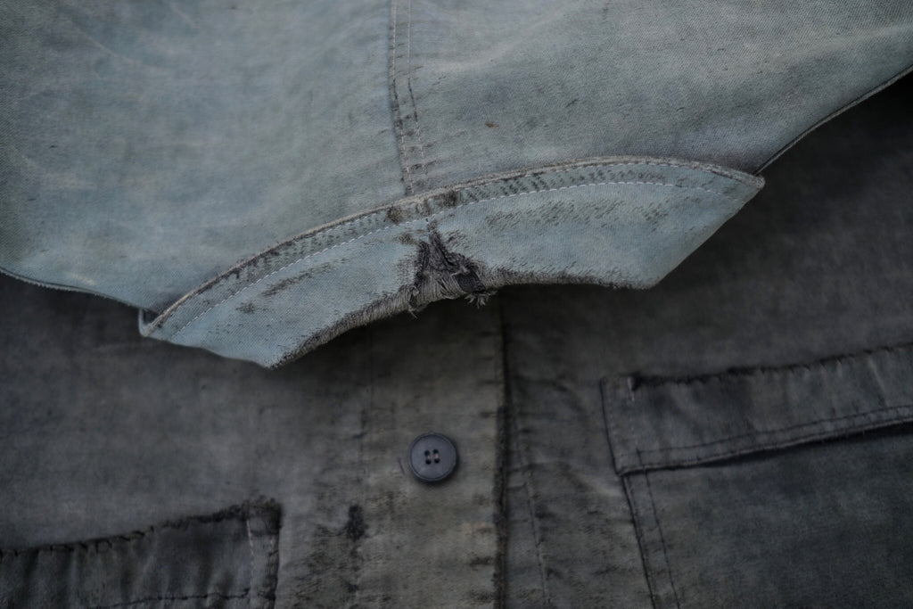 1950's “Dumont d’Urville” French Black Moleskin Work Jacket / 法國黑色工作外套