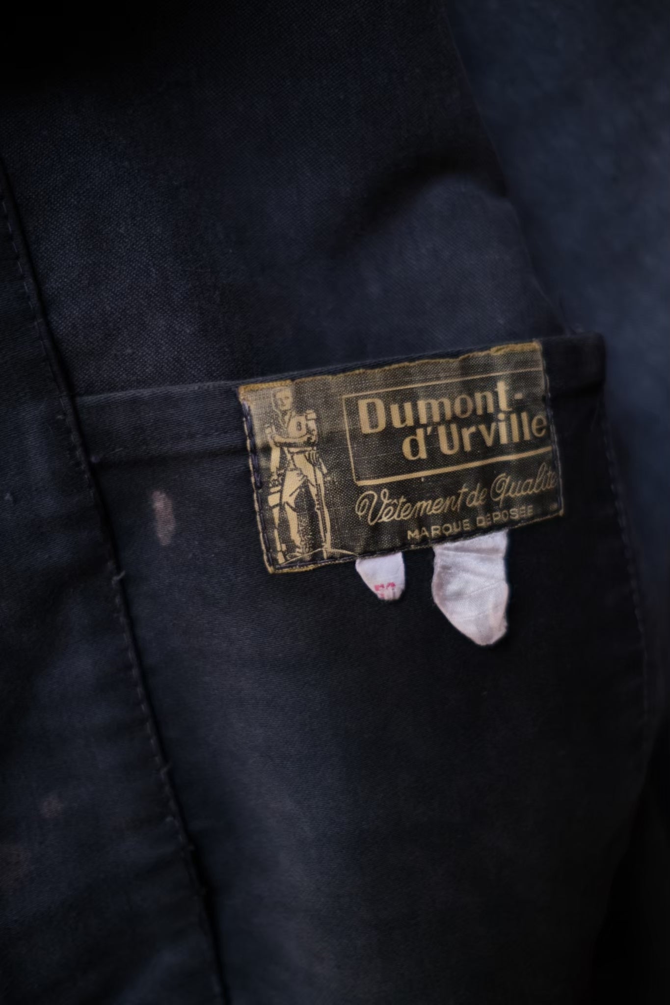 1950's “Dumont d’Urville” French Black Moleskin Work Jacket / 法國黑色工作外套