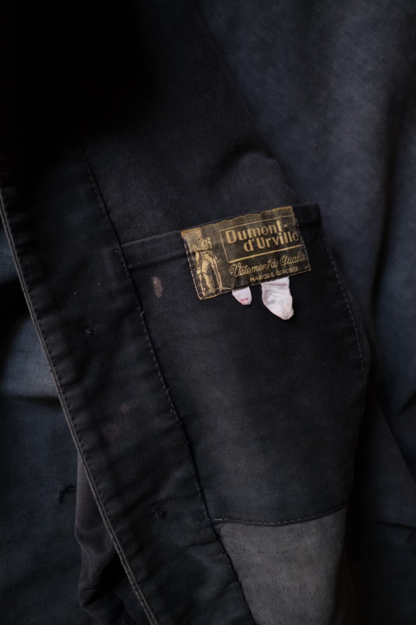 1950's “Dumont d’Urville” French Black Moleskin Work Jacket / 法國黑色工作外套