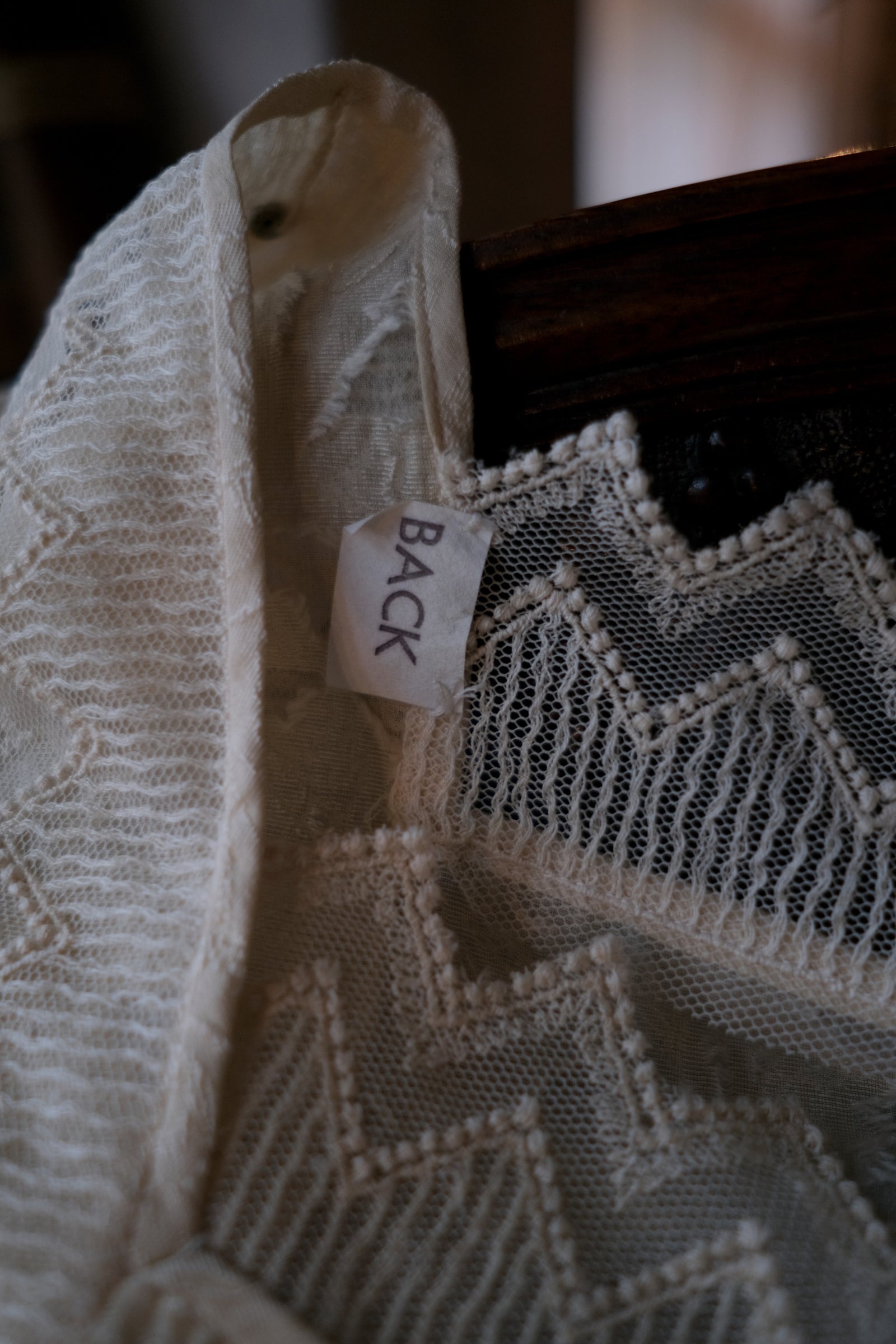 1910-20's Edwardian Silk Gauze Lace Dress / 絲質薄紗蕾絲連身裙