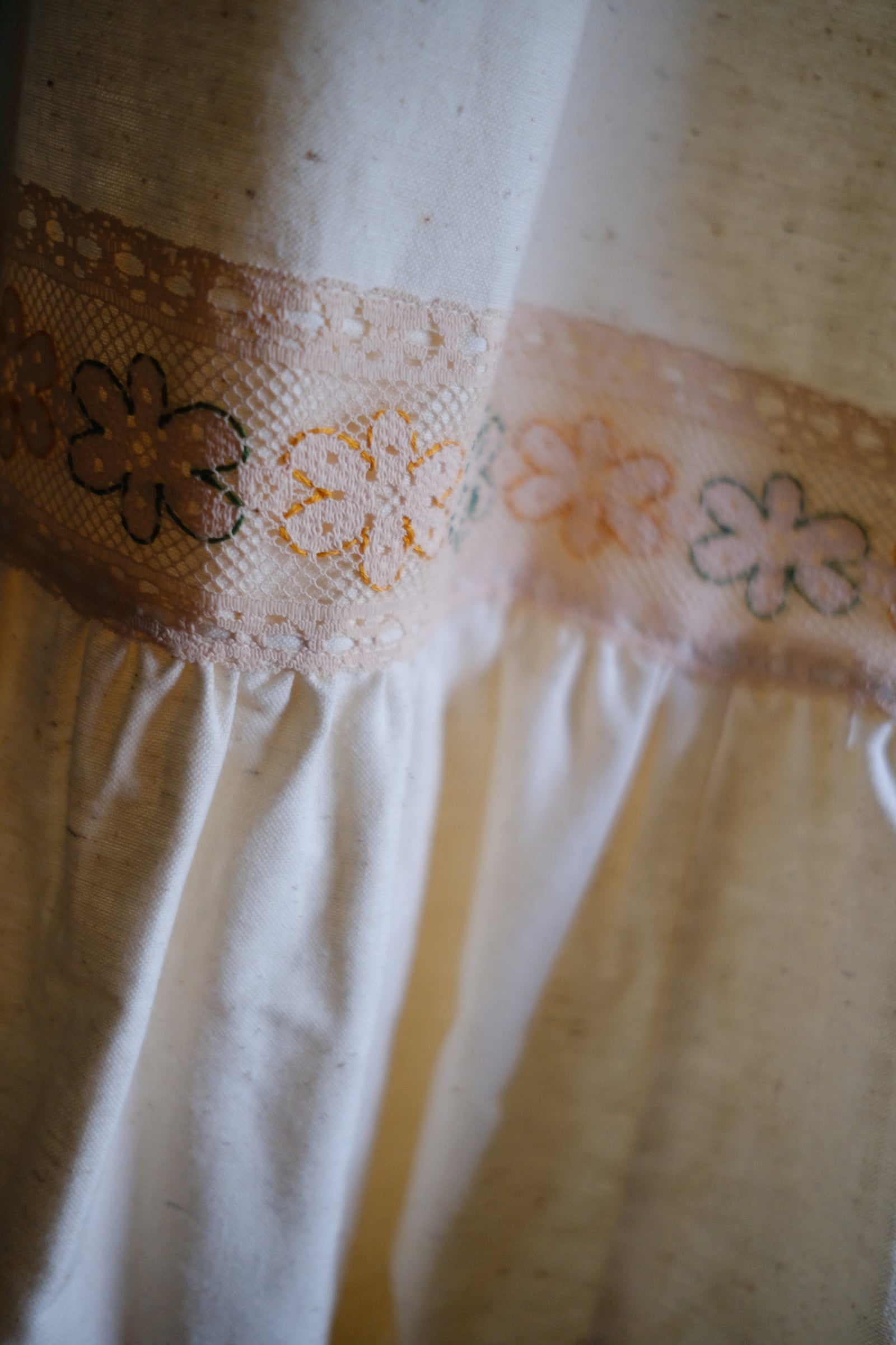1970’s OOps California Lace Raw Cotton Maxi Dress / 1970's OOps 加州蕾絲長裙