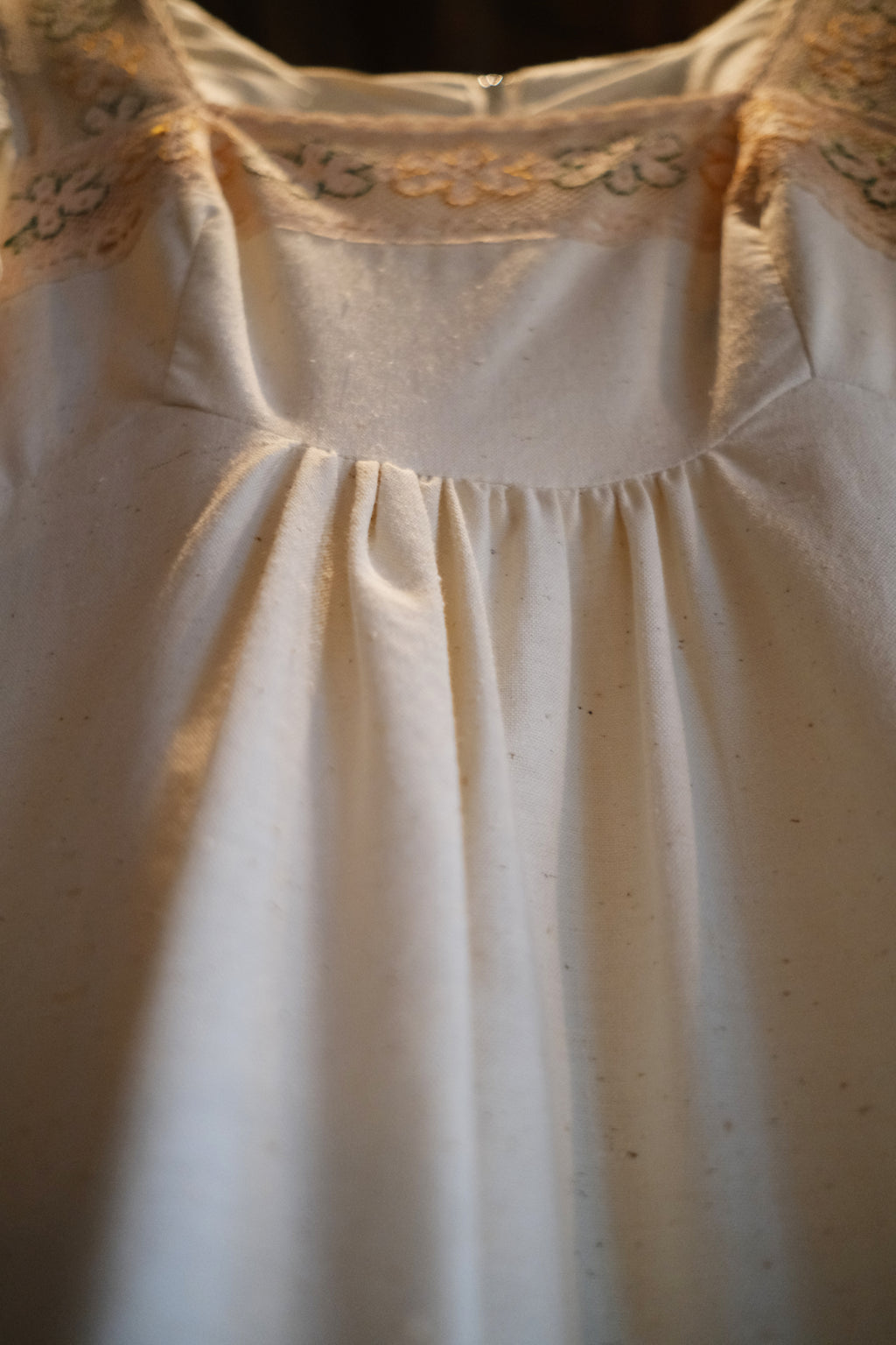 1970’s OOps California Lace Raw Cotton Maxi Dress / 1970's OOps 加州蕾絲長裙