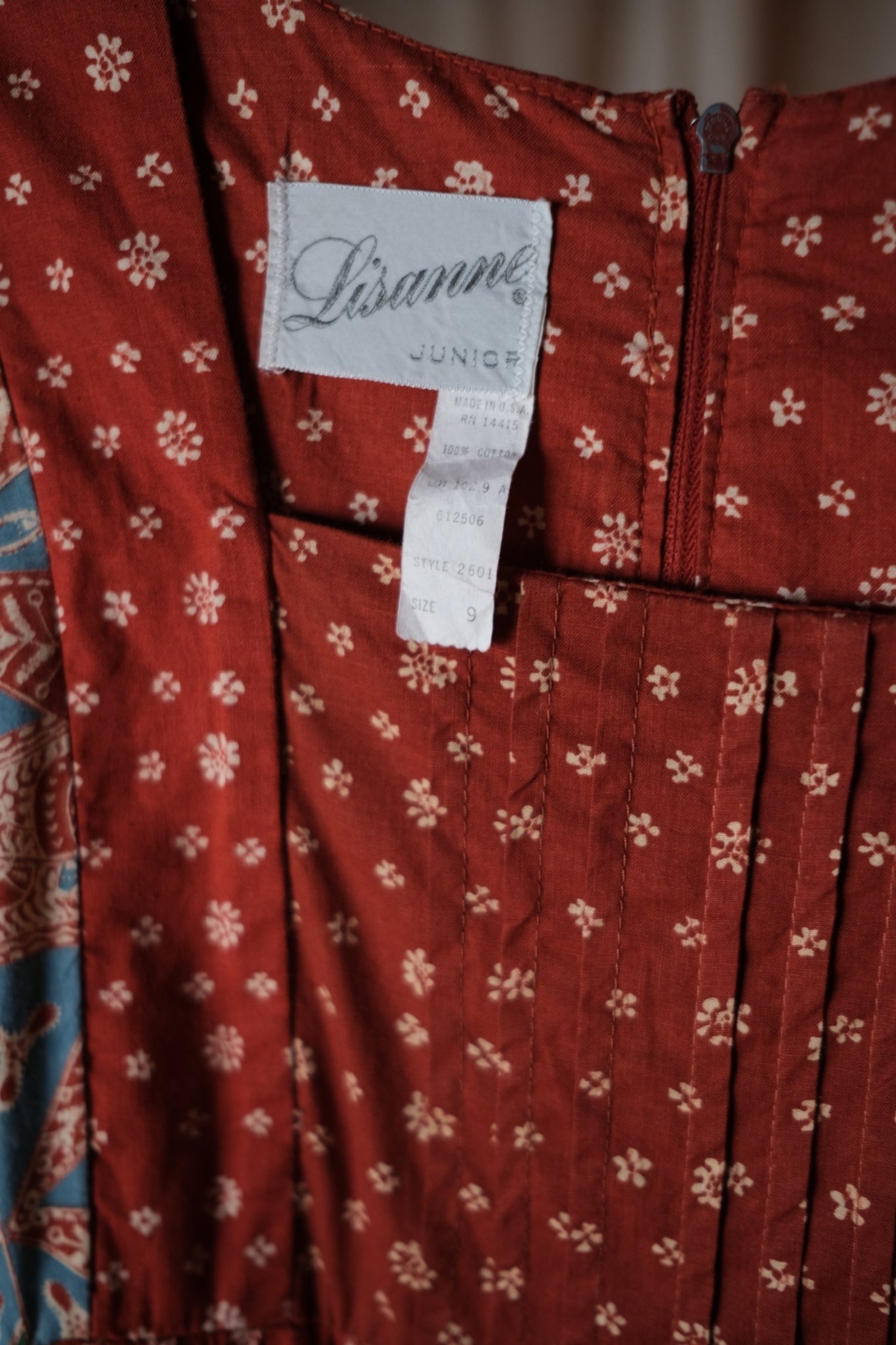 1970’s Lisanne Indian Style Block Print Dress / 印花連衣裙