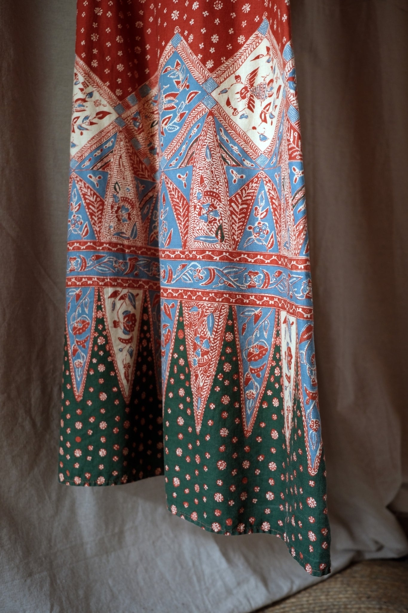 1970’s Lisanne Indian Style Block Print Dress / 印花連衣裙