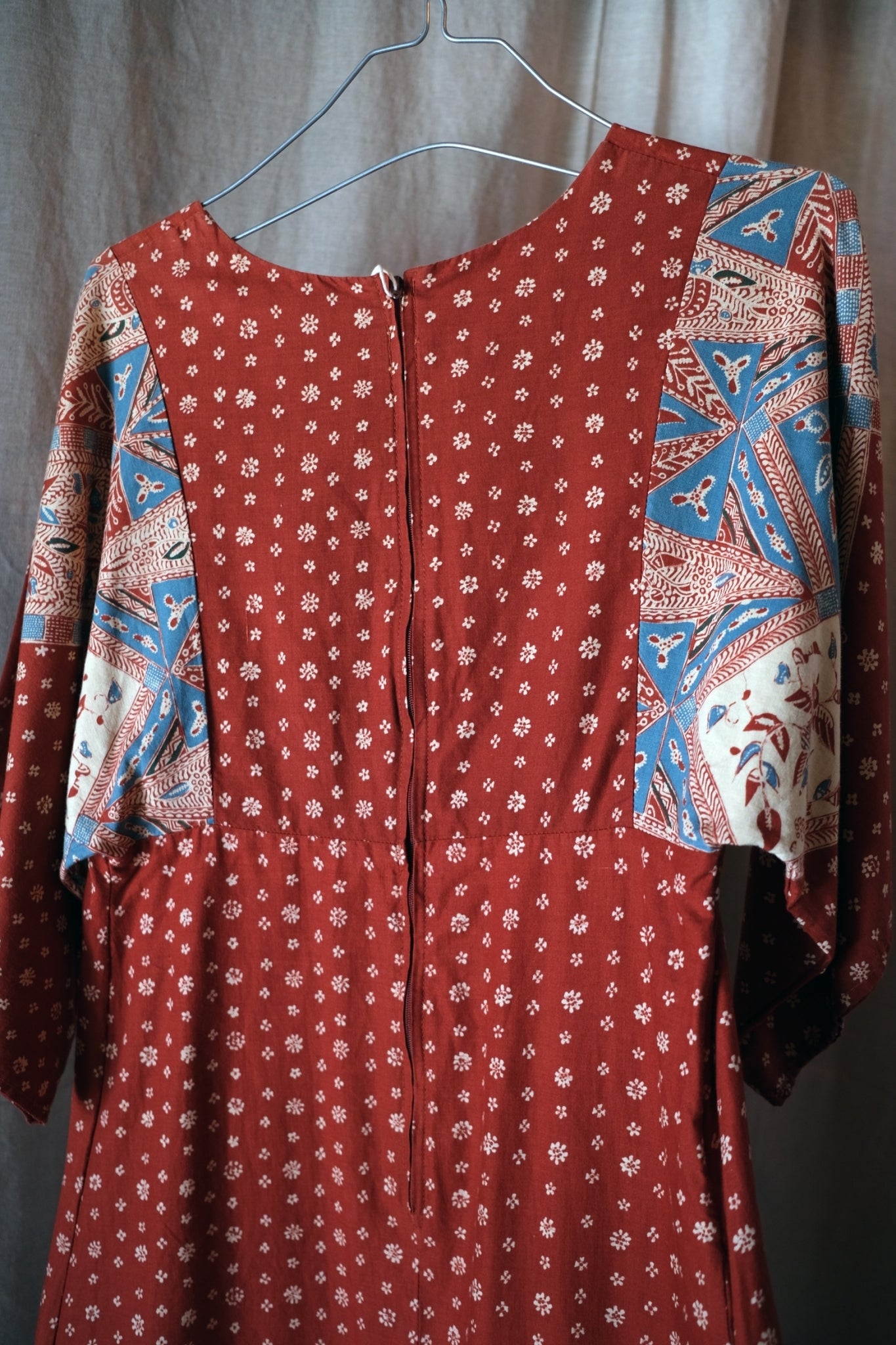 1970’s Lisanne Indian Style Block Print Dress / 印花連衣裙
